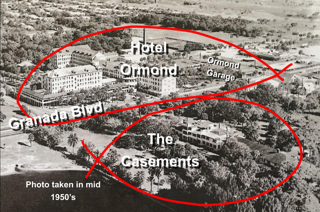 The Casements Hotel Ormond Granada Blvd  Photo taken in mid 1950’s Ormond Garage